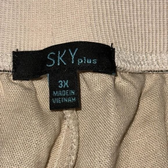 Sky Plus Size 3X Linen-Blend Drawstring Pants Made In Vietnam - Picture 4 of 8